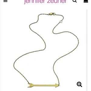 Euc jennifer zeuner gold arrow necklace 925